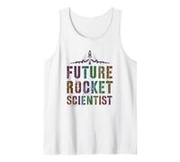 Vintage Futuro Rocket CIENTISTA Science Geek Kids Graduación Camiseta sin Mangas