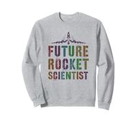 Vintage Futuro Rocket CIENTISTA Science Geek Kids Graduación Sudadera