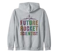 Vintage Futuro Rocket CIENTISTA Science Geek Kids Graduación Sudadera con Capucha