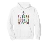 Vintage Futuro Rocket CIENTISTA Science Geek Kids Graduación Sudadera con Capucha