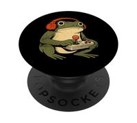 Vintage Gamer Frog Art Funny Gaming Men Women Kids PopSockets PopGrip Adhesivo