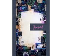 Vintage Gamer's Junk Journal Notebook - 6x9 Retro Gaming & Esports Aesthetic Pages - 100 Decorative Writing Sheets with System Log Errors, Neon Glitch Graphics, QR Codes and Collectible Stamps