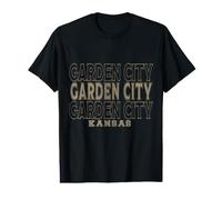 Vintage Garden City Kansas Camiseta gráfica económica