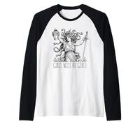 Vintage Girl Will Be Girls Medusa Feminista Mujeres Ropa Camiseta Manga Raglan