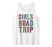 Vintage Girls Road Trip, Vacaciones, Vacaciones, Vacaciones, Mejores Amigas Camiseta sin Mangas