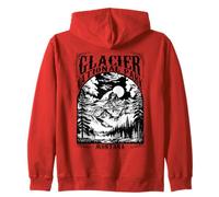 Vintage Glacier National Park Montana USA Souvenir Camping Sudadera con Capucha