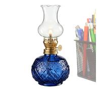 Vintage Glass Oil Lantern Decorative Fire Wick Table Lamp Decor