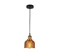 Vintage Glass Pendant Light Colorful Industrial Glass Hanging Lamp Retro Chandelier Ceiling Lighting Fixture for Kitchen Island Dining Room Entryway Bar Coffe Shop (Color : Brown)