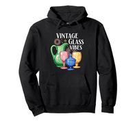 Vintage Glass Vibes Retro Collectible Colored Glassware Sudadera con Capucha