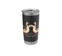Vintage Goose Bumps Pun Fist Bump Gansos Pals Kawaii Gansos Vaso térmico de acero inoxidable de doble pared