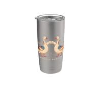 Vintage Goose Bumps Pun Fist Bump Gansos Pals Kawaii Gansos Vaso térmico de acero inoxidable de doble pared