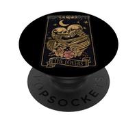 Vintage Goth Tarot Card The Lovers Dark Academia Aesthetic PopSockets PopGrip Adhesivo