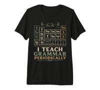 Vintage Gramática Profesor Periódicamente Palabra Nerd Humor Camiseta Premium