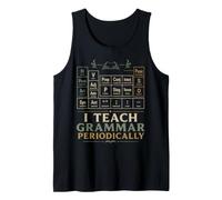 Vintage Gramática Profesor Periódicamente Palabra Nerd Humor Camiseta sin Mangas