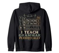 Vintage Gramática Profesor Periódicamente Palabra Nerd Humor Sudadera con Capucha