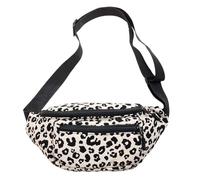 Vintage Gran Capacidad Pecho Cintura Bolsillos Moda Mujeres Casual Leopardo Estampado Clásico Cintura Pack Pecho Bolsa