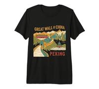 Vintage Gran Muralla de China Viaje Souvenir Turista Regalo Camiseta Premium