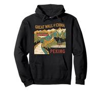 Vintage Gran Muralla de China Viaje Souvenir Turista Regalo Sudadera con Capucha