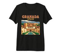 Vintage Granada España Viaje Recuerdo Ciudad Turista Regalo Camiseta Premium