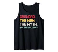 Vintage Grandad The Man The Myth The Bad Influence Retro Camiseta sin Mangas