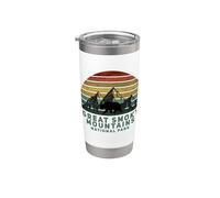 Vintage Great Smoky Mountains National Park Bear Vaso térmico de acero inoxidable de doble pared