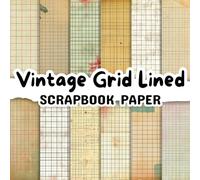 Vintage Grid Lined scrapbook paper: Double Sided 8.5"x 8.5" Decorative Craft Paper for Card Making, Decoupage, Origami, and Various Crafting Projects