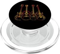 Vintage Guitar Line Art Classical Acoustic Bassist Guitarist PopSockets PopGrip para MagSafe