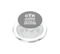 Vintage Gym No Es Una Materia Educación Física Profesor Educación Fís PopSockets PopGrip para MagSafe