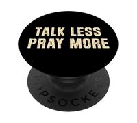 Vintage: Habla Menos, Ora, más, Creyente Cristiano, fe en Jesús PopSockets PopGrip Adhesivo
