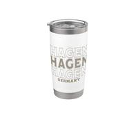 Vintage Hagen Alemania Vaso térmico de acero inoxidable de doble pared