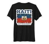 Vintage Haití Bandera Día Unidad En Diversidad Orgulloso Haitiano Camiseta Premium