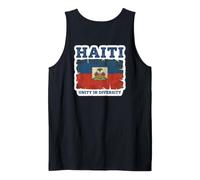 Vintage Haití Bandera Día Unidad En Diversidad Orgulloso Haitiano Camiseta sin Mangas
