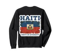 Vintage Haití Bandera Día Unidad En Diversidad Orgulloso Haitiano Sudadera