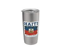 Vintage Haití Bandera Día Unidad En Diversidad Orgulloso Haitiano Vaso térmico de acero inoxidable de doble pared