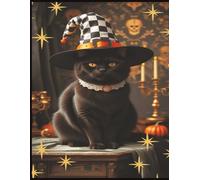 Vintage Halloween Black Cat Recipe Book: Halloween and Holiday Blank Cookbook Great for Parties and Gifts | 8 x11" 110 Pages