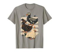 Vintage Halloween Ducks Spooky Birds Women Girls Camiseta