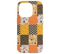 Vintage Halloween Patchwork Inpired Cute Ghost Pumpkin Carcasa para iPhone 14 Pro