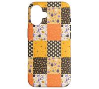 Vintage Halloween Patchwork Inpired Cute Ghost Pumpkin Carcasa para iPhone 16