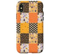 Vintage Halloween Patchwork Inpired Cute Ghost Pumpkin Carcasa para iPhone X/XS