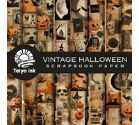 Vintage Halloween Scrapbook Paper: 20 Design of a Vintage unique Pages For Scrapbooking, Junk Journal Paper, Origami, Decoupage, Decoration, Mixed Media and more