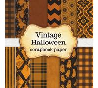 Vintage Halloween Scrapbook Paper: 26 Unique Retro Gothic Designs Pattern Backgrounds for Junk Journaling, Cardmaking, Mix Media and more 8.5" × 8.5"