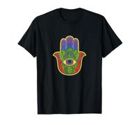 Vintage Hamsa Mano Ojo de Dios Símbolo de Protección Camiseta