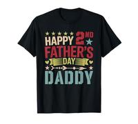 Vintage Happy 2nd Father's Day Daddy Proud Family Lover Kids Camiseta