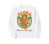 Vintage Hawaiano Hula Bailarina Aloha Tropical Island Luau Girl Sudadera