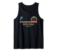 Vintage Hawaii Molokai - Palmeras tropicales - Surf Camiseta sin Mangas