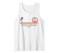Vintage Hawaii Poipu Playa Palmeras Tropical - Surf Camiseta sin Mangas