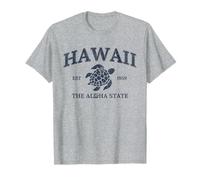 Vintage Hawaii The Aloha State Turtle Haciendo Surf en la Playa Hawaiana Camiseta