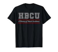 Vintage HBCU Historia de la Excelencia Negra Camiseta gráfica económica, Hombre, Negro, XL