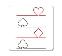 Vintage Hearts Spades Diamonds Clubs Graphic Tee Shirt Gift | Cute Draw Pokers Entusiastas Hombres Mujeres Camisetas Imanes 4" × 4"