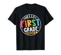 Vintage Hello Equipo de Primer Grado 1er Grado Regreso a la Escuela Camiseta